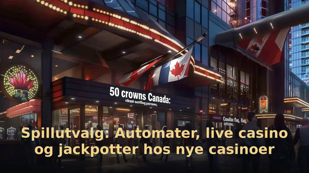 Spillutvalg: Automater, live casino og jackpotter hos nye casinoer